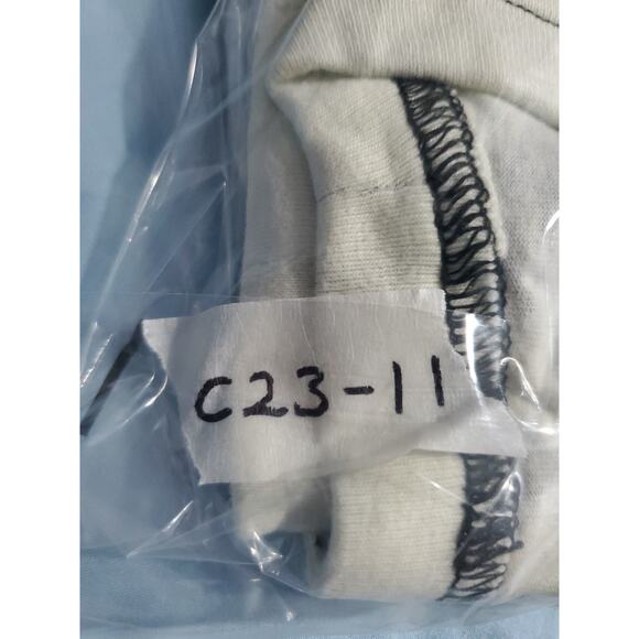 Fabletics T Shirt Mens Sz L Blue White Tie Dye Coordinates Spell Out Logo C23-11 - Picture 6 of 6